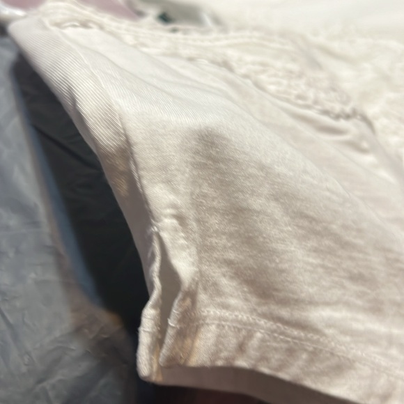 🌺 LAUREN RALPH LAUREN white short sleeves top Size L - Picture 4 of 5